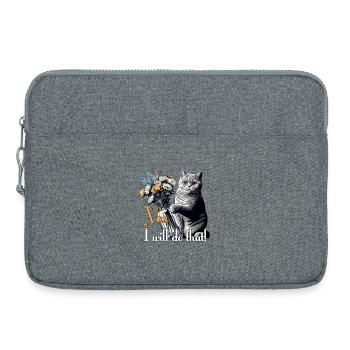 BKH British Shorthair Cat Vase Renverser sur le cadeau - Sacoche pour ordinateur portable 15 pouces - gris chiné - Devant