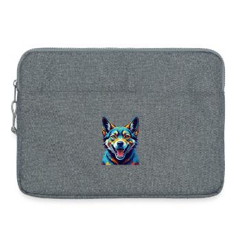 Neuguinea Singende Hunderasse Karikatur Kawaii - Laptoptasche 15" - Grau meliert - Vorne