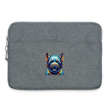 Sportlich Lucas Terrier Hunderasse Cartoon Kawaii - Laptoptasche 15" - Grau meliert - Vorne