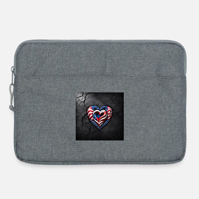 Das Herz - Laptoptasche 15" - Grau meliert