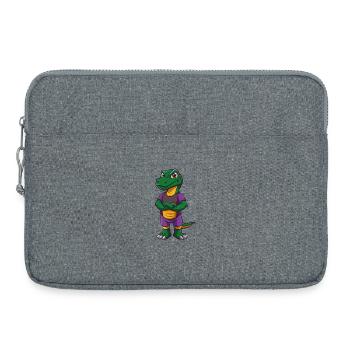 Komodowaran Lustige Kawaii Zeichentrickfigur - Laptoptasche 15" - Grau meliert - Vorne