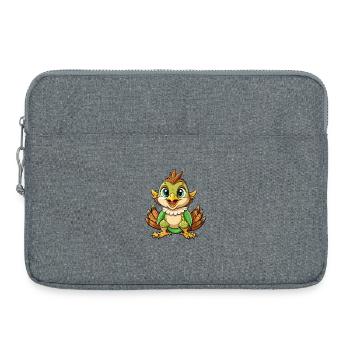 Nightjar Niedliche Zeichentrickfigur Kawaii Clipart - Laptoptasche 15" - Grau meliert - Vorne