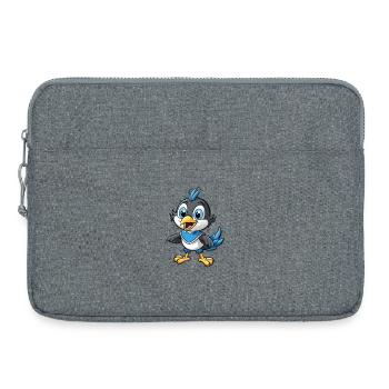 Elster Niedliche Zeichentrickfigur Kawaii Clipart - Laptoptasche 15" - Grau meliert - Vorne