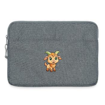 Ibex Cute Cartoon Character Kawaii Clipart - Laptop bag 15" - heather grey - Front