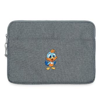 Thrush Niedliche Zeichentrickfigur Kawaii Clipart - Laptoptasche 15" - Grau meliert - Vorne