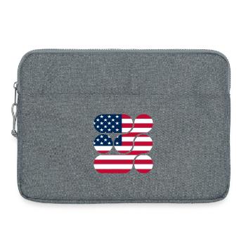 OCHOOO - USA - Sacoche pour ordinateur portable 15 pouces - gris chiné - Devant