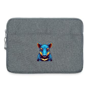Tapir Bunte Kawaii Cartoon Figur Clipart - Laptoptasche 15" - Grau meliert - Vorne