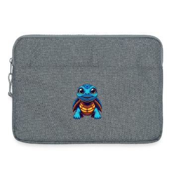Turtle Colorful Kawaii Cartoon Character Clipart - Laptop bag 15" - heather grey - Front
