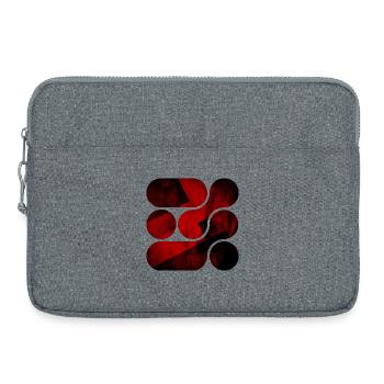 OCHOOO - Rouge sombre - Sacoche pour ordinateur portable 15 pouces - gris chiné - Devant