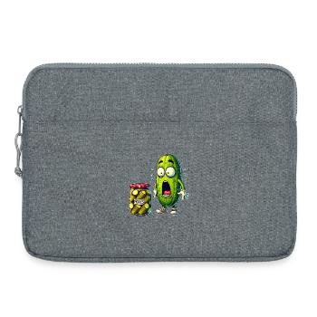 Lustiges Gurken Design - Laptoptasche 15" - Grau meliert - Vorne