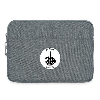 I am of age - Laptop bag 15" - heather grey - Front