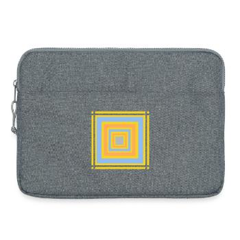 Geometrische Farbenspiele Muster - Laptoptasche 15" - Grau meliert - Vorne