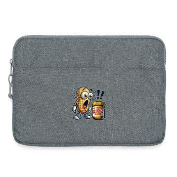 Motif amusant de cacahuètes - Sacoche pour ordinateur portable 15 pouces - gris chiné - Devant