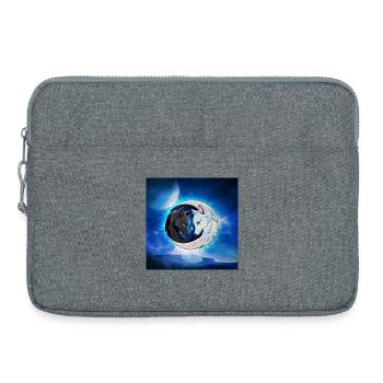 Zwei majestätische Wolfsköpfe, - Laptoptasche 15" - Grau meliert - Vorne