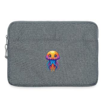 Méduse Coloré Kawaii Dessin animé Animal marin - Sacoche pour ordinateur portable 15 pouces - gris chiné - Devant