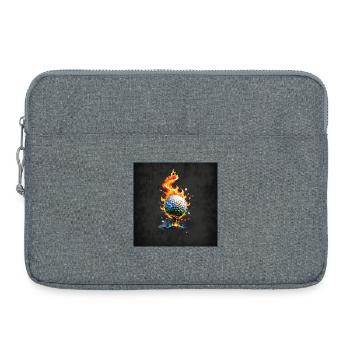 Glänzend weißer Golfball - Laptoptasche 15" - Grau meliert - Vorne