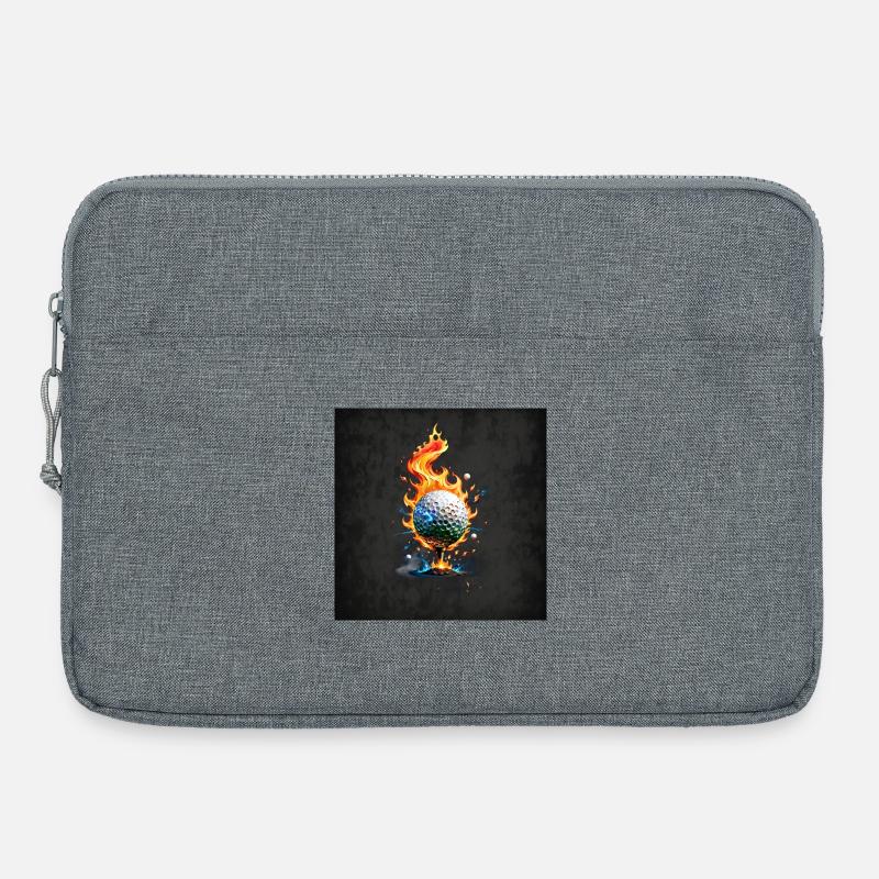 Glänzend weißer Golfball - Laptoptasche 15" - Grau meliert