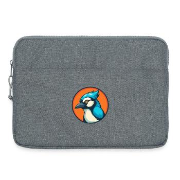 Jay Bird Niedliches Kawaii Cartoon Tier Haustier Logo - Laptoptasche 15" - Grau meliert - Vorne
