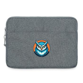 Eule Niedlich Kawaii Cartoon Clipart Tier Haustier Logo - Laptoptasche 15" - Grau meliert - Vorne