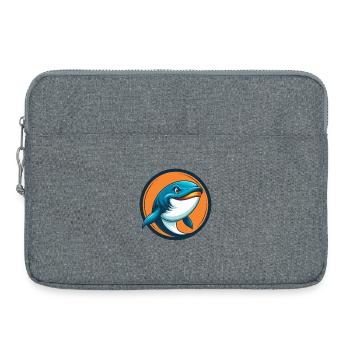 Whale Cute Kawaii Cartoon Clipart Animal Pet Logo - Laptop bag 15" - heather grey - Front