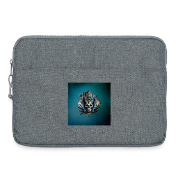 Crâne qui incarne l’aura mystique - Sacoche pour ordinateur portable 15 pouces - gris chiné - Devant