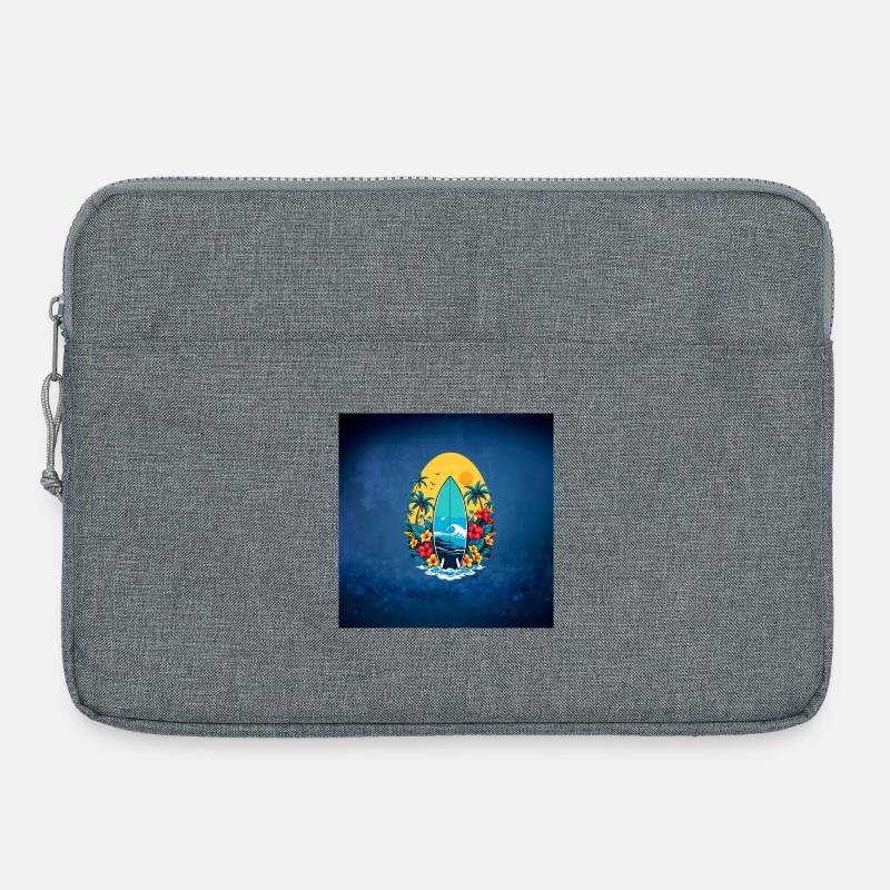 Stylisches Surfbrett - Laptoptasche 15" - Grau meliert