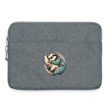 Cadeau de la passion endormie de la paresse - Sacoche pour ordinateur portable 15 pouces - gris chiné - Devant