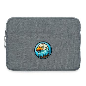 Eagle Colorful Kawaii Cartoon Character Clipart - Laptop bag 15" - heather grey - Front