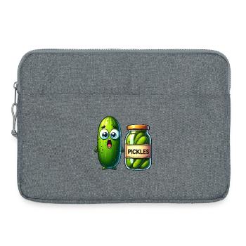 Cucumber's Pickle Predicament: Schockiert und erschüttert! - Laptoptasche 15" - Grau meliert - Vorne