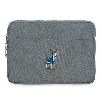 Okapi Cool Kawaii Cartoon Charakter Clipart - Laptoptasche 15" - Grau meliert - Vorne