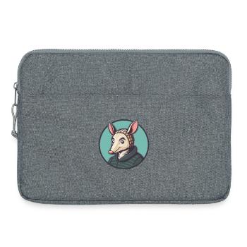 Armadillo Kawaii Cartoon Character Animal Pet Face - Laptop bag 15" - heather grey - Front