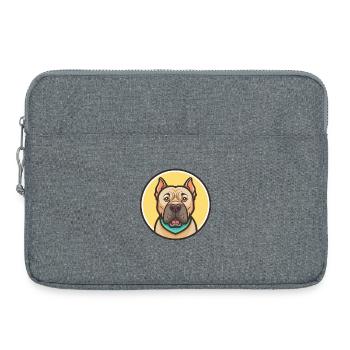 Cane Corso Dog Breed Cartoon Kawaii Clipart Animal - Laptop bag 15" - heather grey - Front