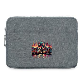 Prague Capital Czech Republic Gift - Laptop bag 15" - heather grey - Front
