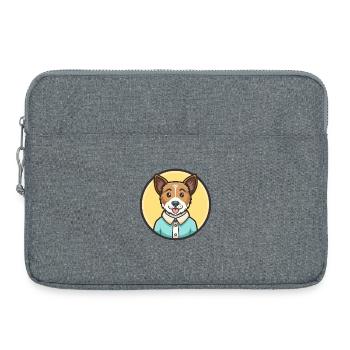 Teddy Roosevelt Terrier Hunderasse Karikatur Kawaii - Laptoptasche 15" - Grau meliert - Vorne