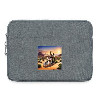 Süße Schlange mit Cowboyhut - Laptoptasche 15" - Grau meliert - Vorne