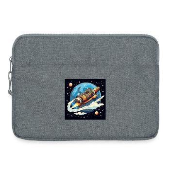 Raketenflug durchs All - Laptoptasche 15" - Grau meliert - Vorne