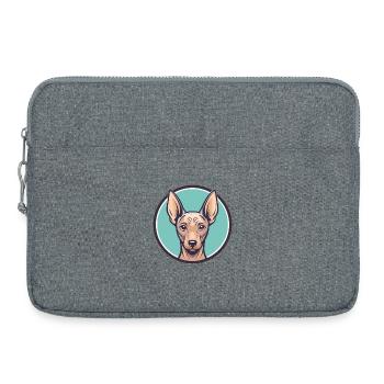 Peruanische haarlose Hunderasse Cartoon Kawaii Clipart - Laptoptasche 15" - Grau meliert - Vorne