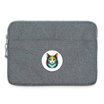 Angora turc Chat Race Dessin animé Kawaii Animal Animal Pet - Sacoche pour ordinateur portable 15 pouces - gris chiné - Devant