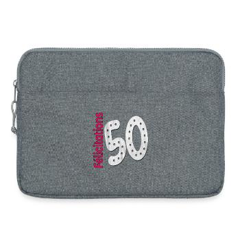 Félicitations 50ème anniversaire - Sacoche pour ordinateur portable 15 pouces - gris chiné - Devant