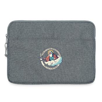 LE CAFÉ EST L’EXCUSE DE DIEU POUR SE LEVER - Sacoche pour ordinateur portable 15 pouces - gris chiné - Devant