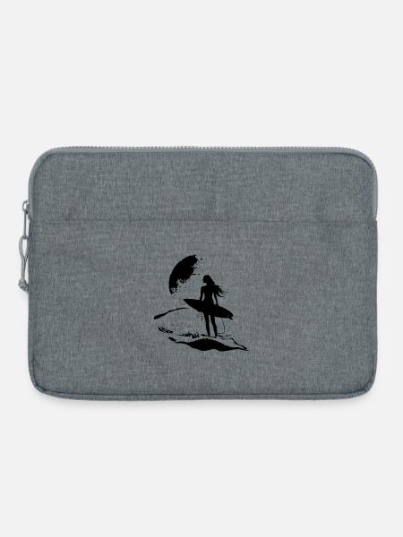 Surfer Mädchen - Laptoptasche 15" - Grau meliert