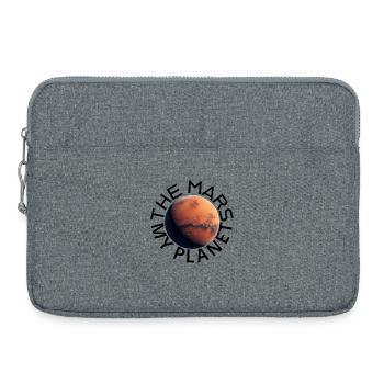 Surface martienne avec cratères - Sacoche pour ordinateur portable 15 pouces - gris chiné - Devant