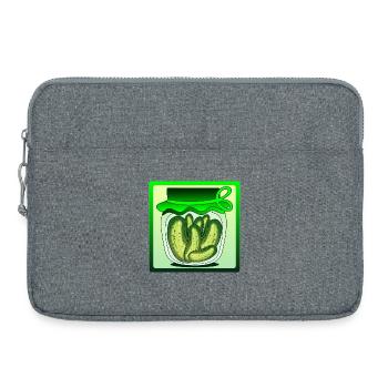 CORNICHONS, CORNICHONS, SALADE DE CONCOMBRE, CONCOMBRE - Sacoche pour ordinateur portable 15 pouces - gris chiné - Devant