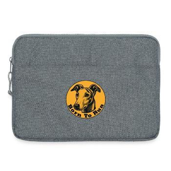 Whippet né pour courir - Sacoche pour ordinateur portable 15 pouces - gris chiné - Devant
