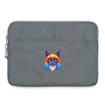 Ragdoll Katze Rasse Cartoon Kawaii Tier Haustier - Laptoptasche 15" - Grau meliert - Vorne