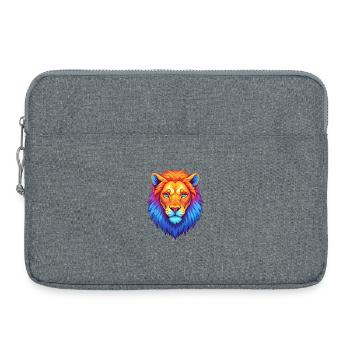 Liger Hybrid Lion Tiger Cat Breed Cartoon Kawaii A - Laptop bag 15" - heather grey - Front