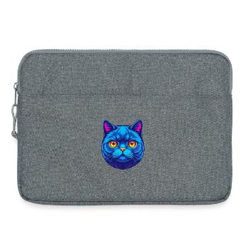 British Fold Shorthair Cat Breed Cartoon Kawaii An - Laptop bag 15" - heather grey - Front