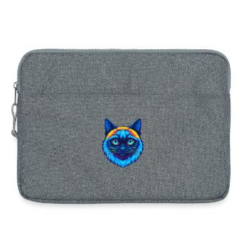 Birma Katze Rasse Karikatur Kawaii Tier Haustier - Laptoptasche 15" - Grau meliert - Vorne