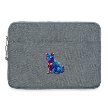 Chat de Bombay Race Dessin animé Kawaii Animal de compagnie - Sacoche pour ordinateur portable 15 pouces - gris chiné - Devant
