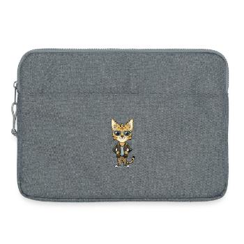 Savannah Funny Cartoon Kawaii Jacket Sunglasses - Laptop bag 15" - heather grey - Front